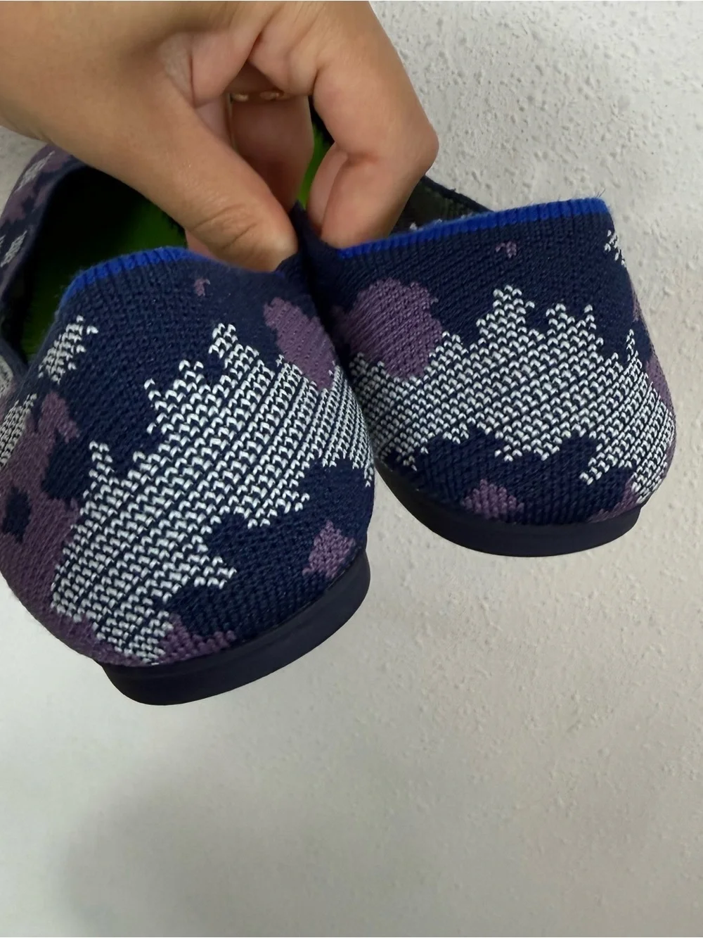 Rothy's The Flat Retired Color Violet Botanicamo Round Toe Sz 8 Missing Insoles